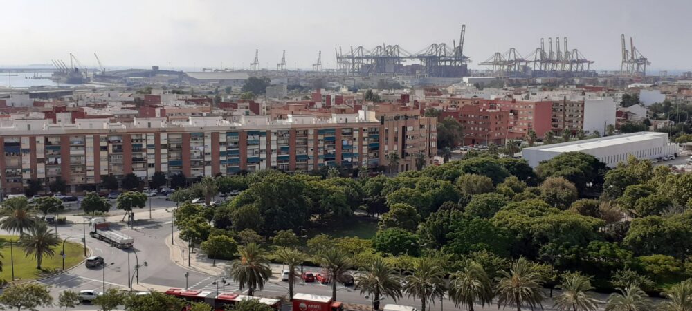 Foto barrio de Nazaret desde el hospital Imske